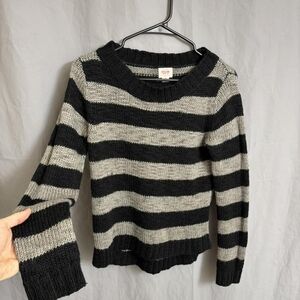 Mossimo Supply Co. Black and Gray Striped Sweater